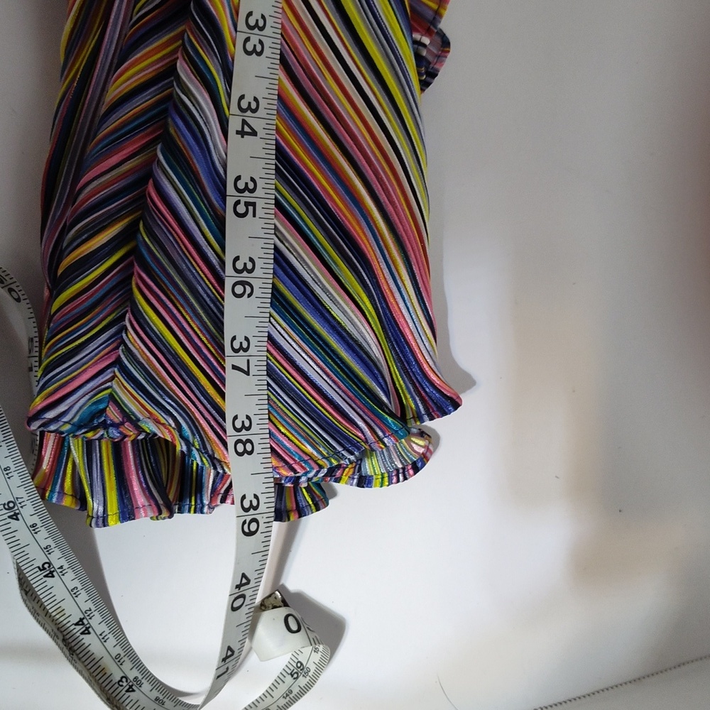 DKNY Colorful Striped Knee Length Dress Missing Belt Size 10 - Picture 11 of 11